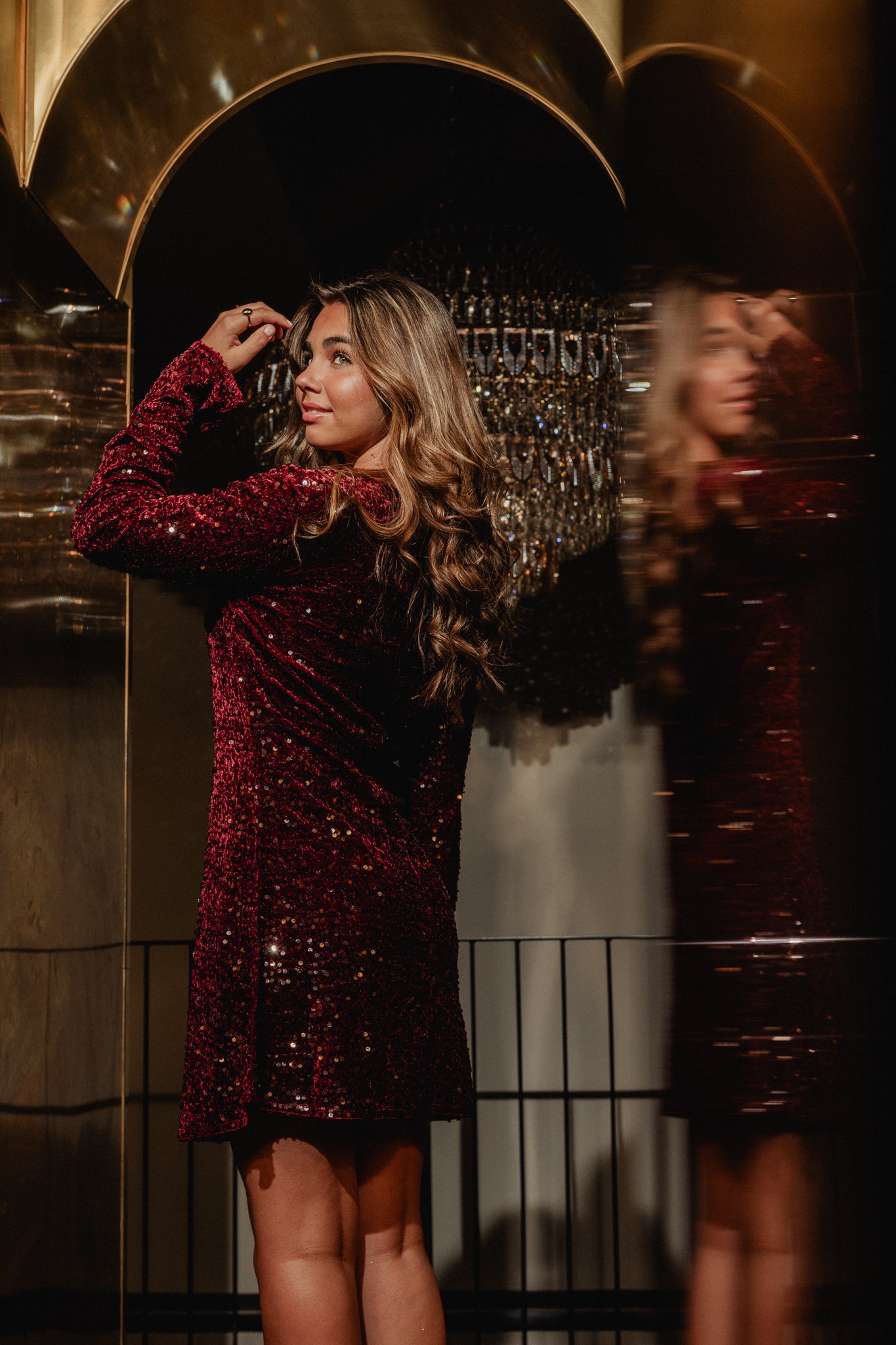 PCKAM Short Dress - Tawny Port